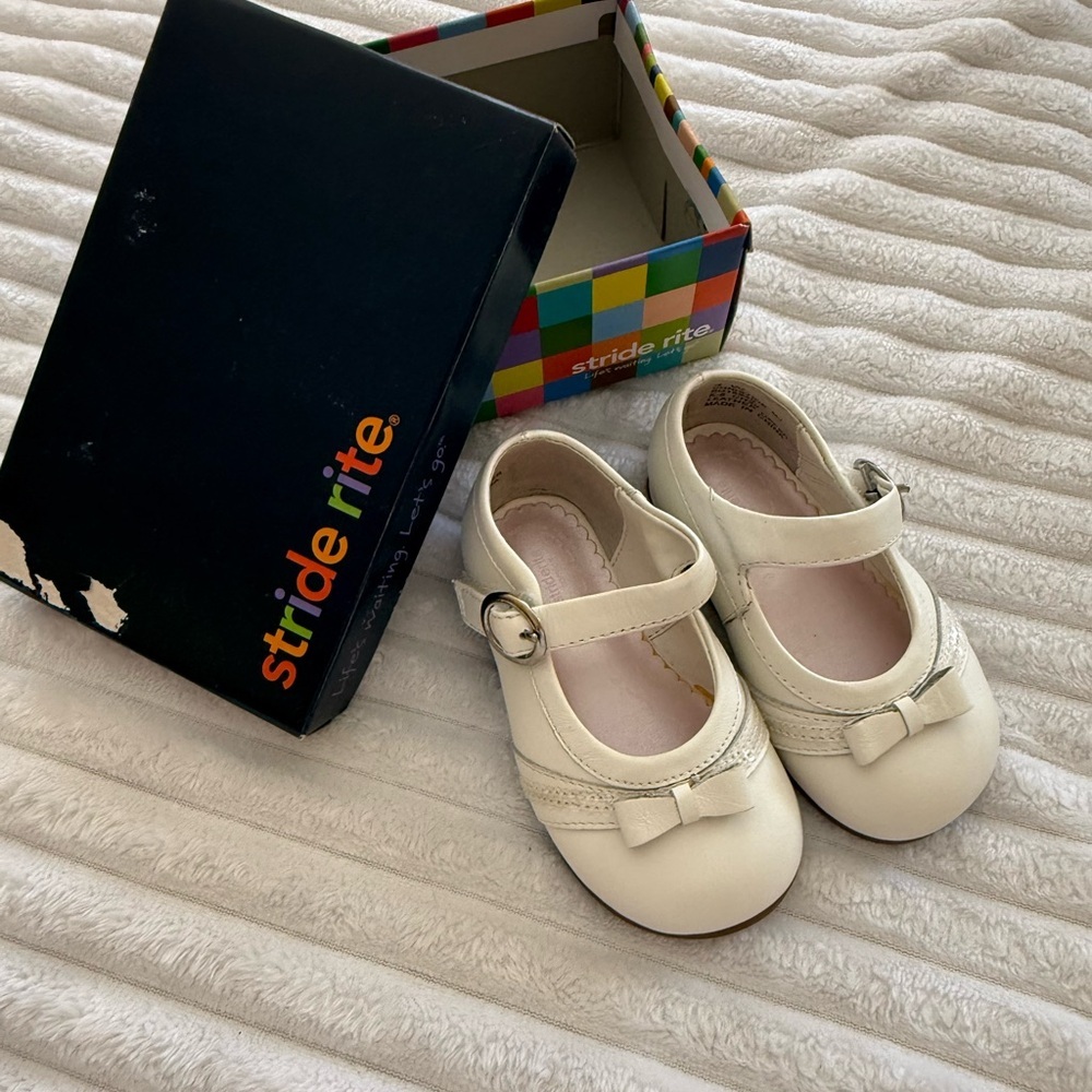 Stride Rite Ivory Kids Mary Jane Shoes